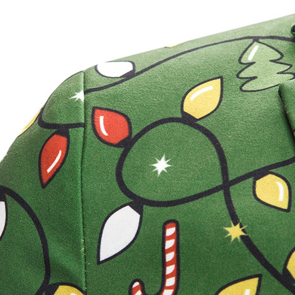 Christmas green Dinner Jackets for Men Holiday Santa Printed Blazers Outfit Suits