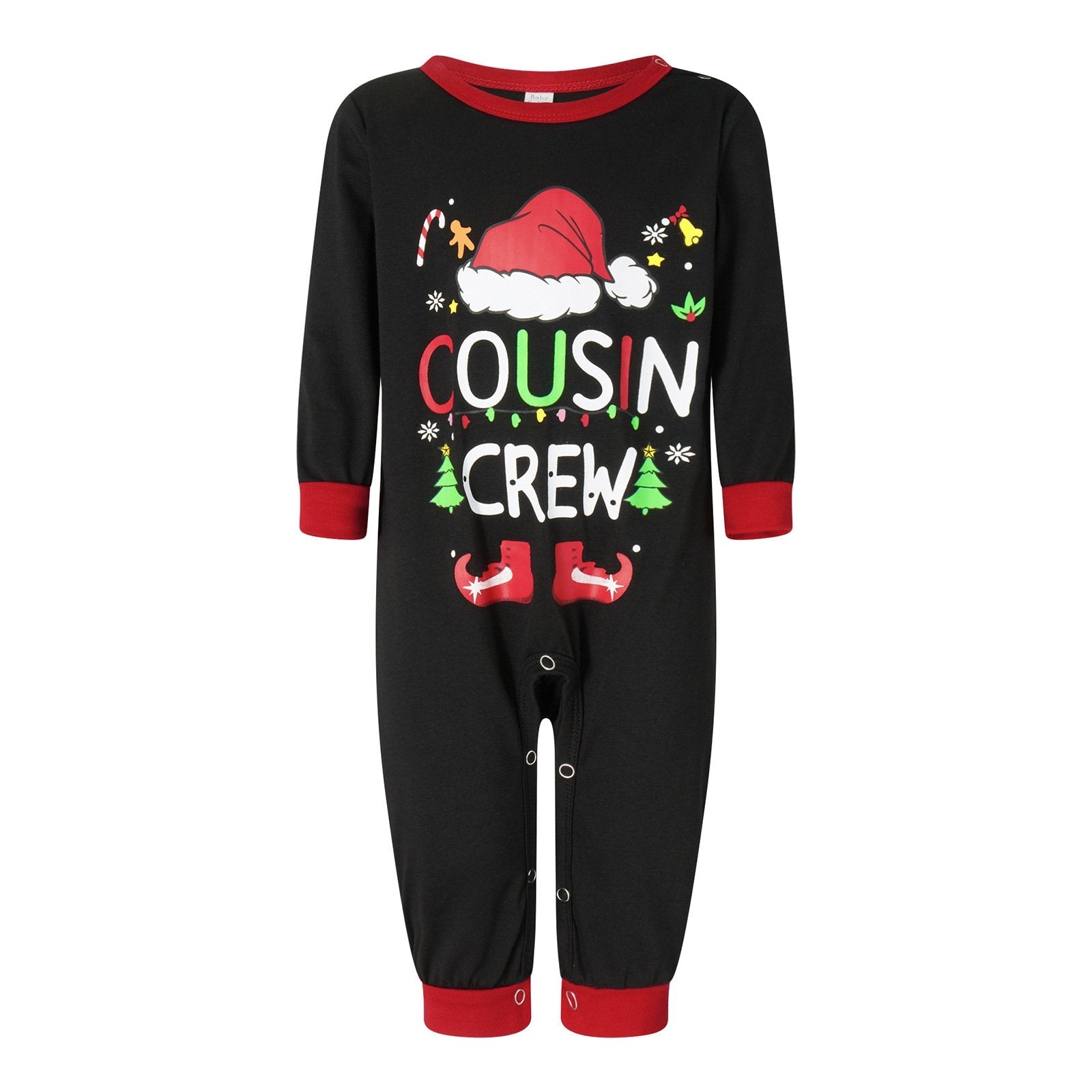 Black Elk Print Plaid Christmas Family Couples Matching Pajamas Party Sets