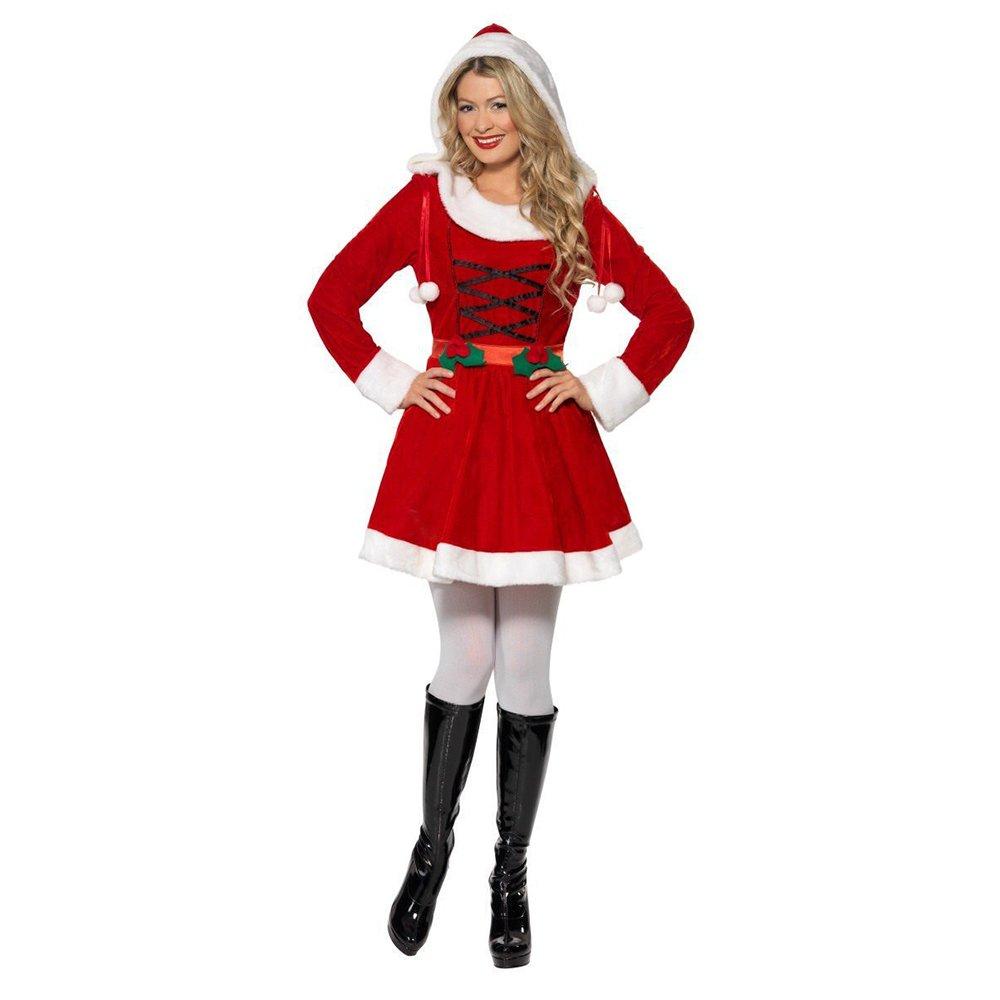 Christmas Costumes Red Princess Dress with Long Sleeves