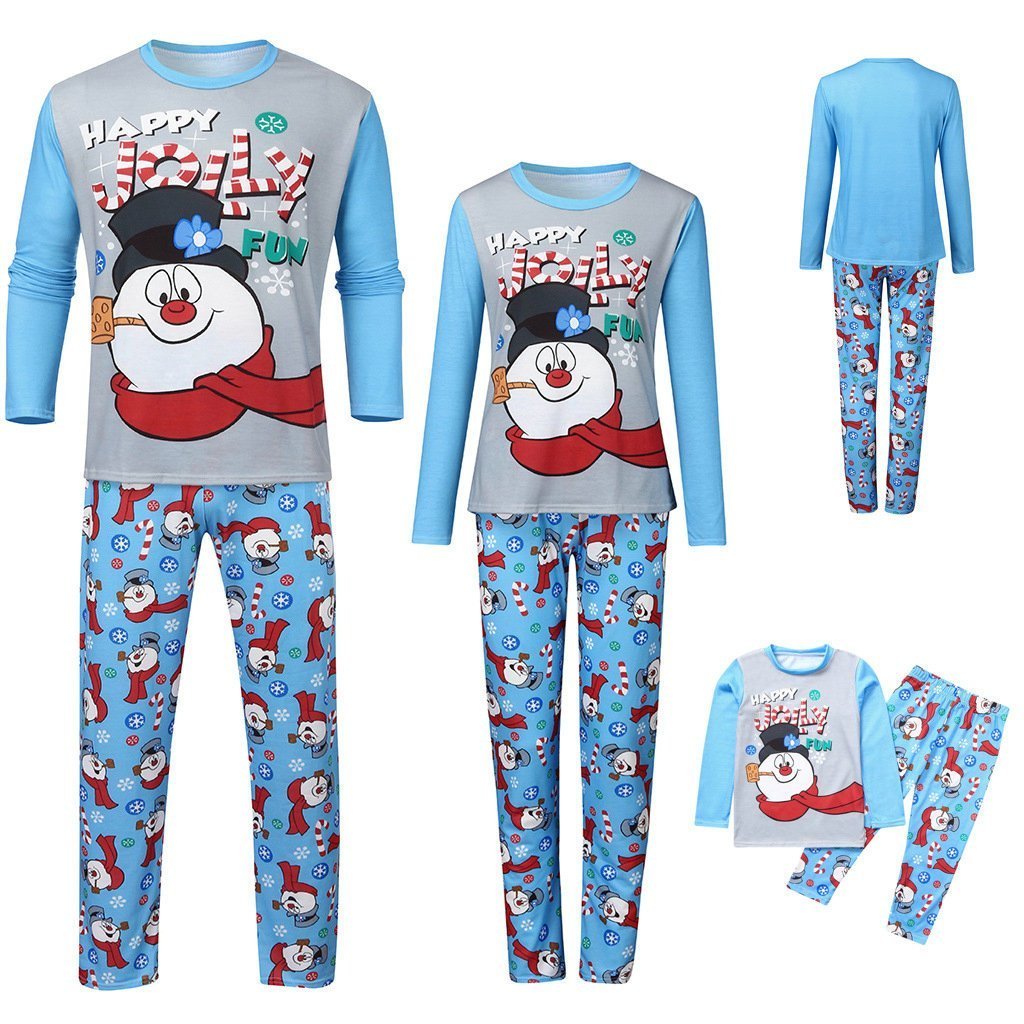 Christmas Family Matching Pajamas Sets Santa Claus Printed Sleepwear