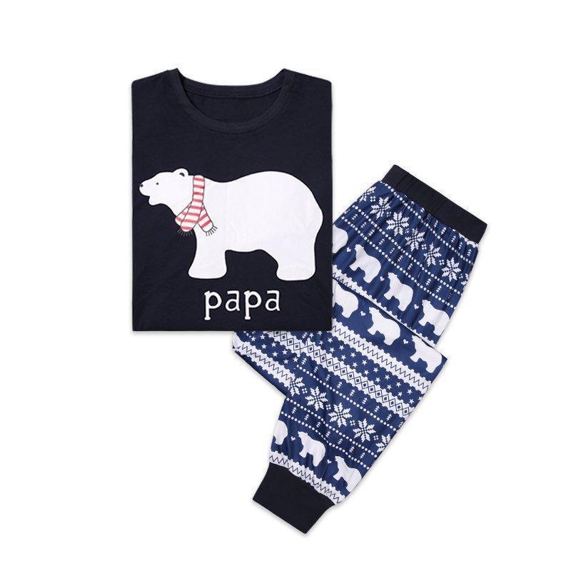 Matching Family Pajamas Christmas Bear Papa Mama Baby Pajamas