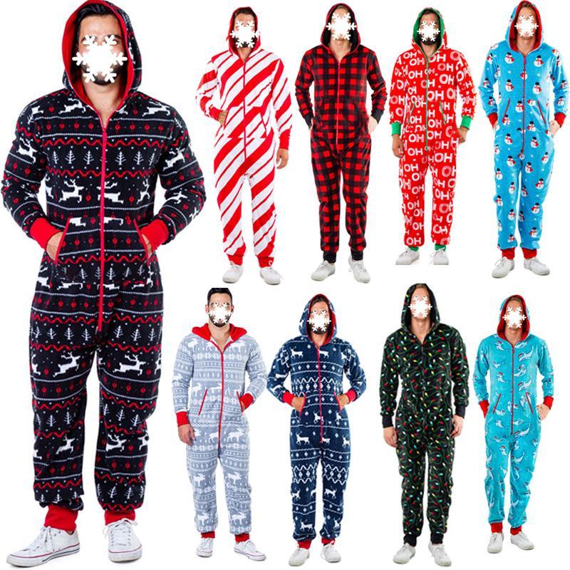 Christmas Pajamas Jumpsuit Humping Reindeer Elk Balls Hoodie for Men