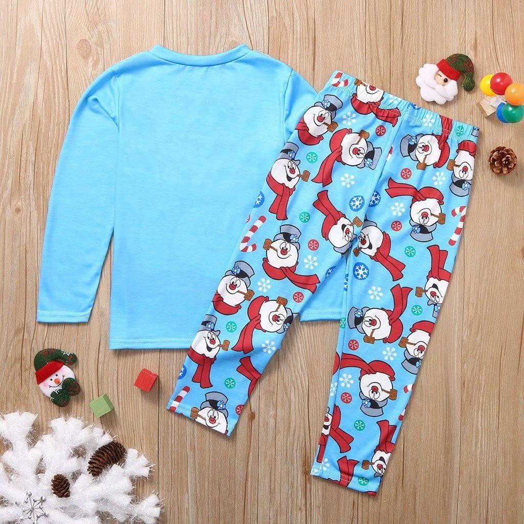 Christmas Family Matching Pajamas Sets Santa Claus Printed Sleepwear