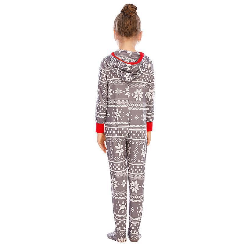 Elk Christmas Printed Onesies Family Matching Pajamas Set Sleepwear Even socks