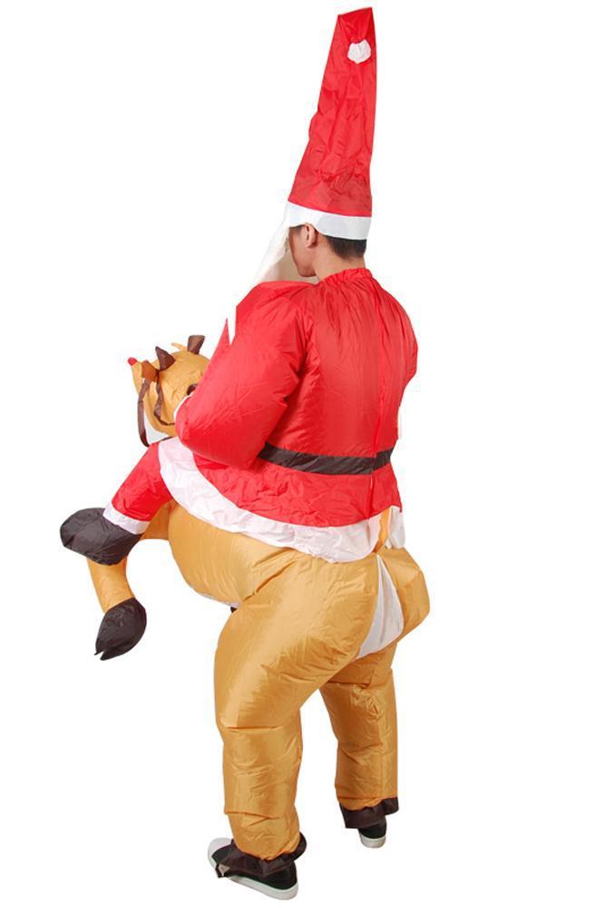 Adult Inflatable Halloween Santa Claus Cosplay Costume Suit