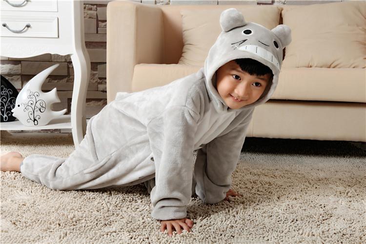 BuyKid Grey Totoro Kids Onesies Pajamas Winter Kigurumi Costume Now Cheaper With 3 - 5 Days Ship - PajamasBuy