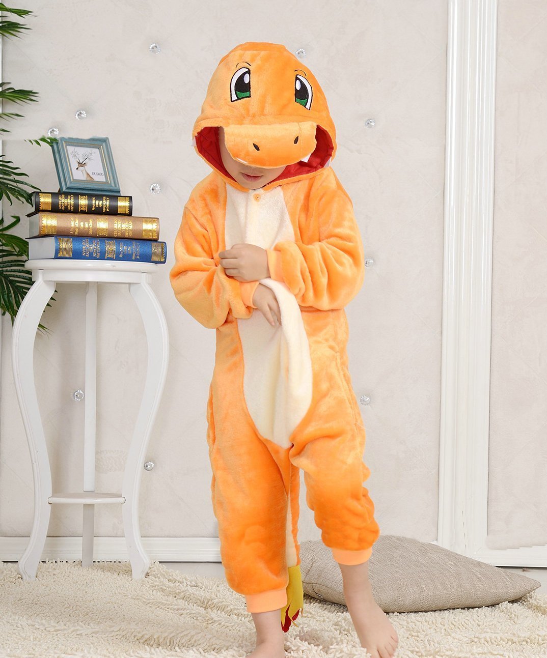 BuyKids Charmander Pokemon costume Kigurumi Pajamas Now Cheaper With 3 - 5 Days Ship - PajamasBuy