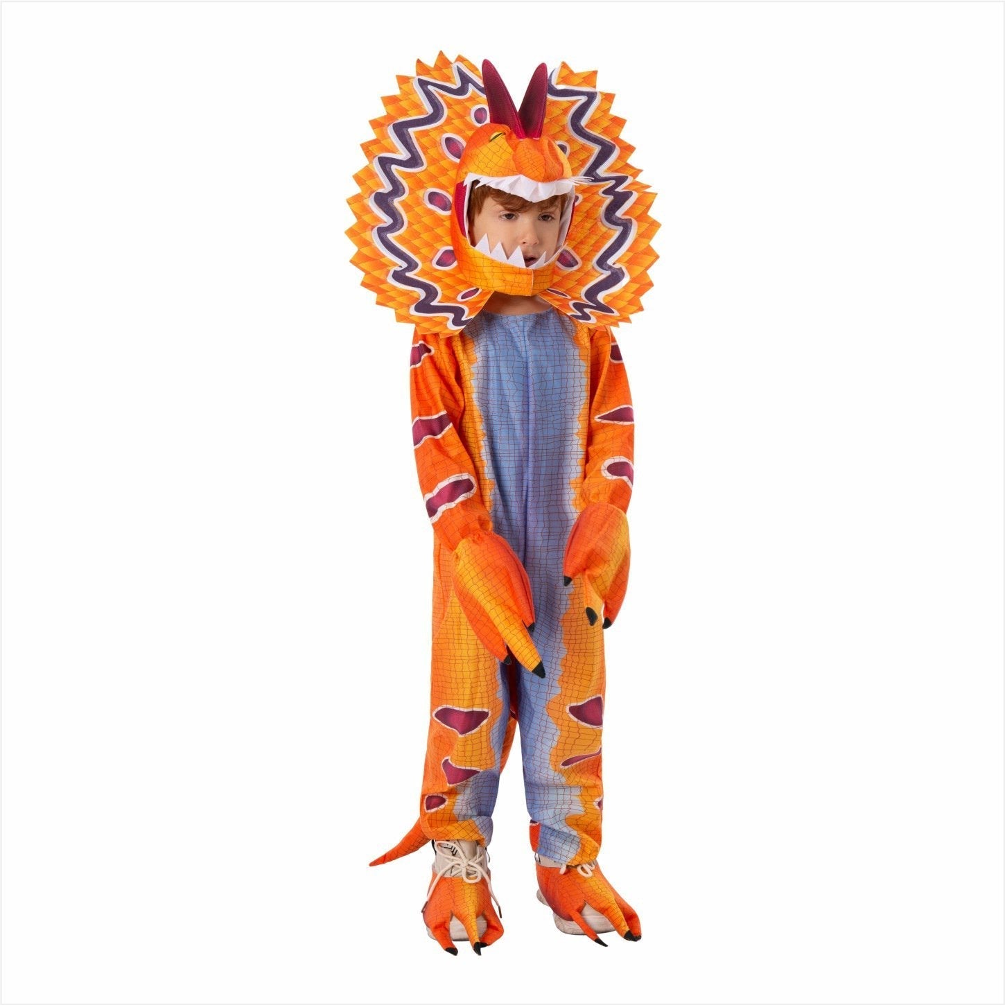 BuyKids Dilophosaurus Orange Animal Halloween Cosplay Party Costumes Now Cheaper With 3 - 5 Days Ship - PajamasBuy