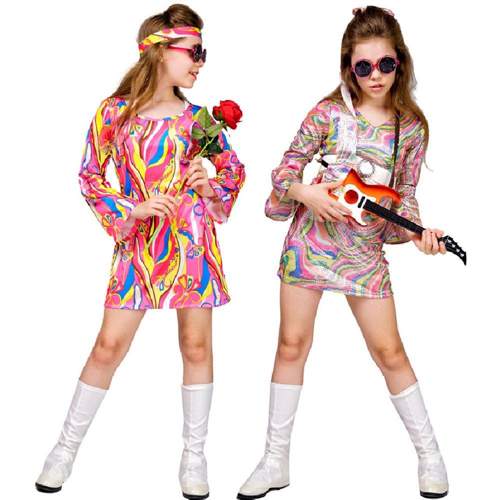 BuyKids Hip Hop Rock Hippie 80s Costumes Cosplay Halloween Outfit Now Cheaper With 3 - 5 Days Ship - PajamasBuy