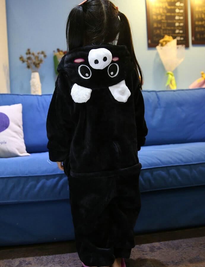 BuyKids Onesie Hoodie Black Pig Animal Pajamas Kigurumi Costume Now Cheaper With 3 - 5 Days Ship - PajamasBuy