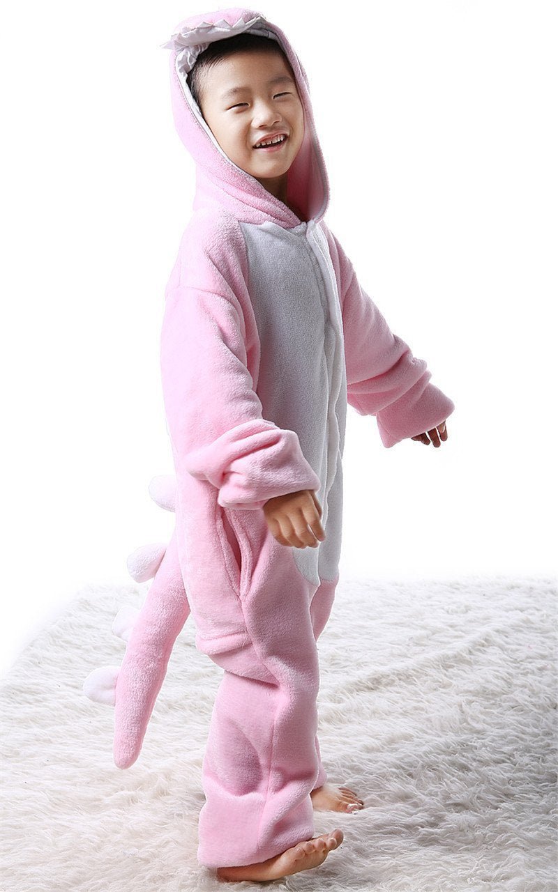 BuyKids Onesies Pink Dinosaur Animal Pajamas Kigurumi Costume Now Cheaper With 3 - 5 Days Ship - PajamasBuy