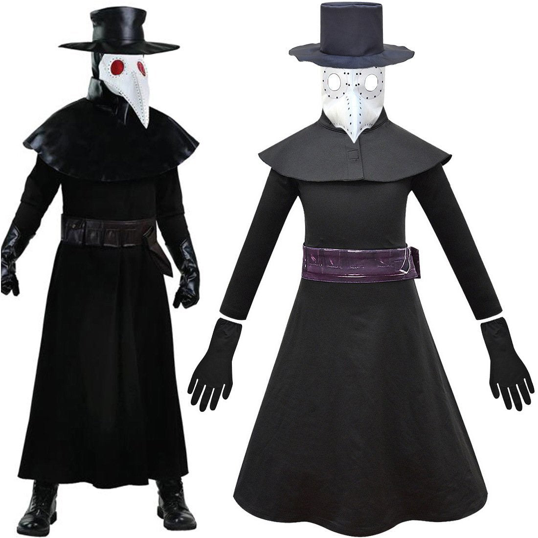 BuyKids Plague Doctor Cosplay Costume Long Robe Cape Outfits Steampunk Plague Doctor Cosplay Dress Now Cheaper With 3 - 5 Days Ship - PajamasBuy