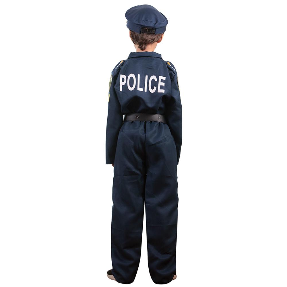 BuyKids Police Cop Costume for Boys Police Office Costume Halloween Cosplay Party Now Cheaper With 3 - 5 Days Ship - PajamasBuy