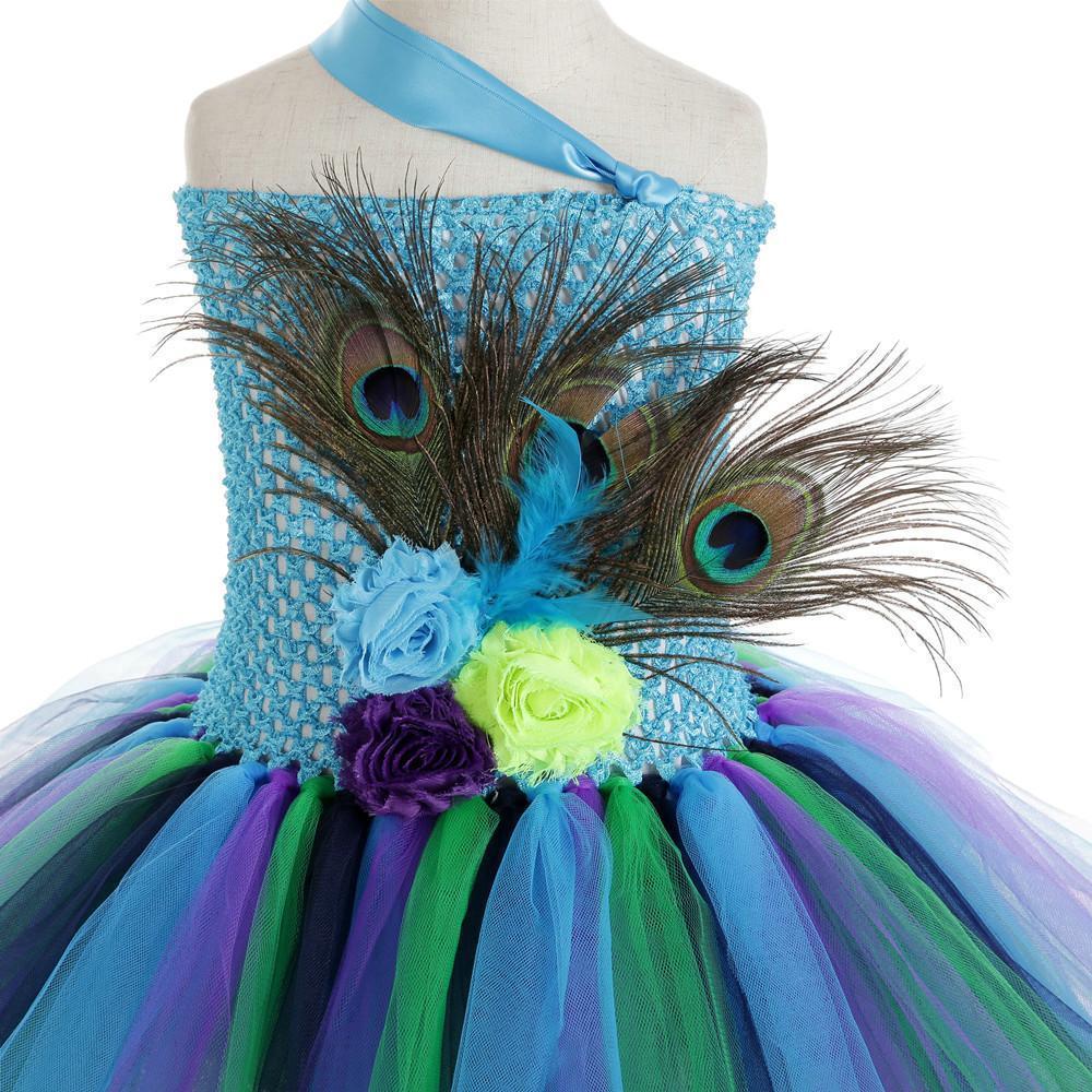 BuyKids Sequin Peacock Feather Costume Girls Easter Carnival Party Dress Now Cheaper With 3 - 5 Days Ship - PajamasBuy