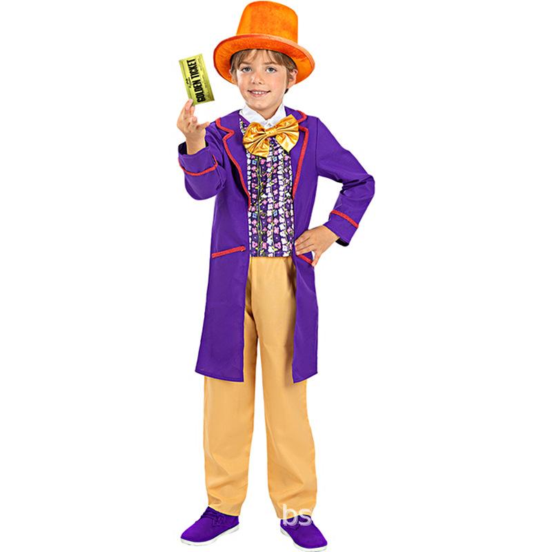 BuyKids Willy Wonka Charlie and the Chocolate Factory Johnny Depp Cosplay Suit Costume Set Now Cheaper With 3 - 5 Days Ship - PajamasBuy