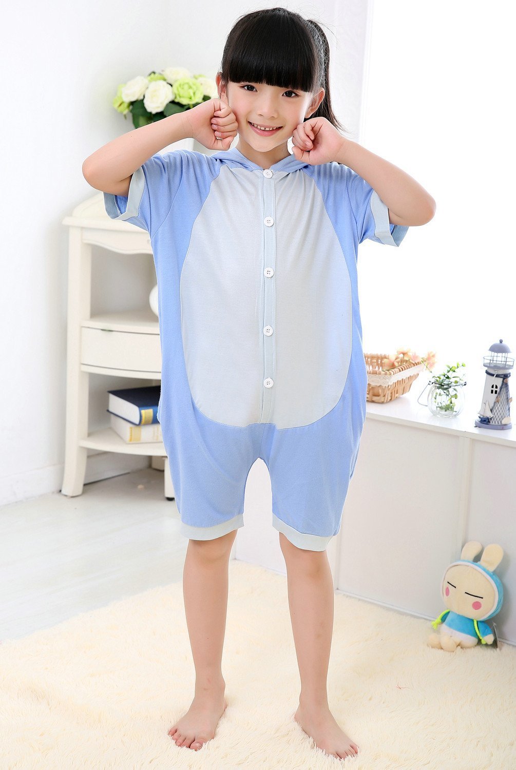 Buykigurumi Stitch kids Animal Onesies Summer Pajamas Costume Now Cheaper With 3 - 5 Days Ship - PajamasBuy