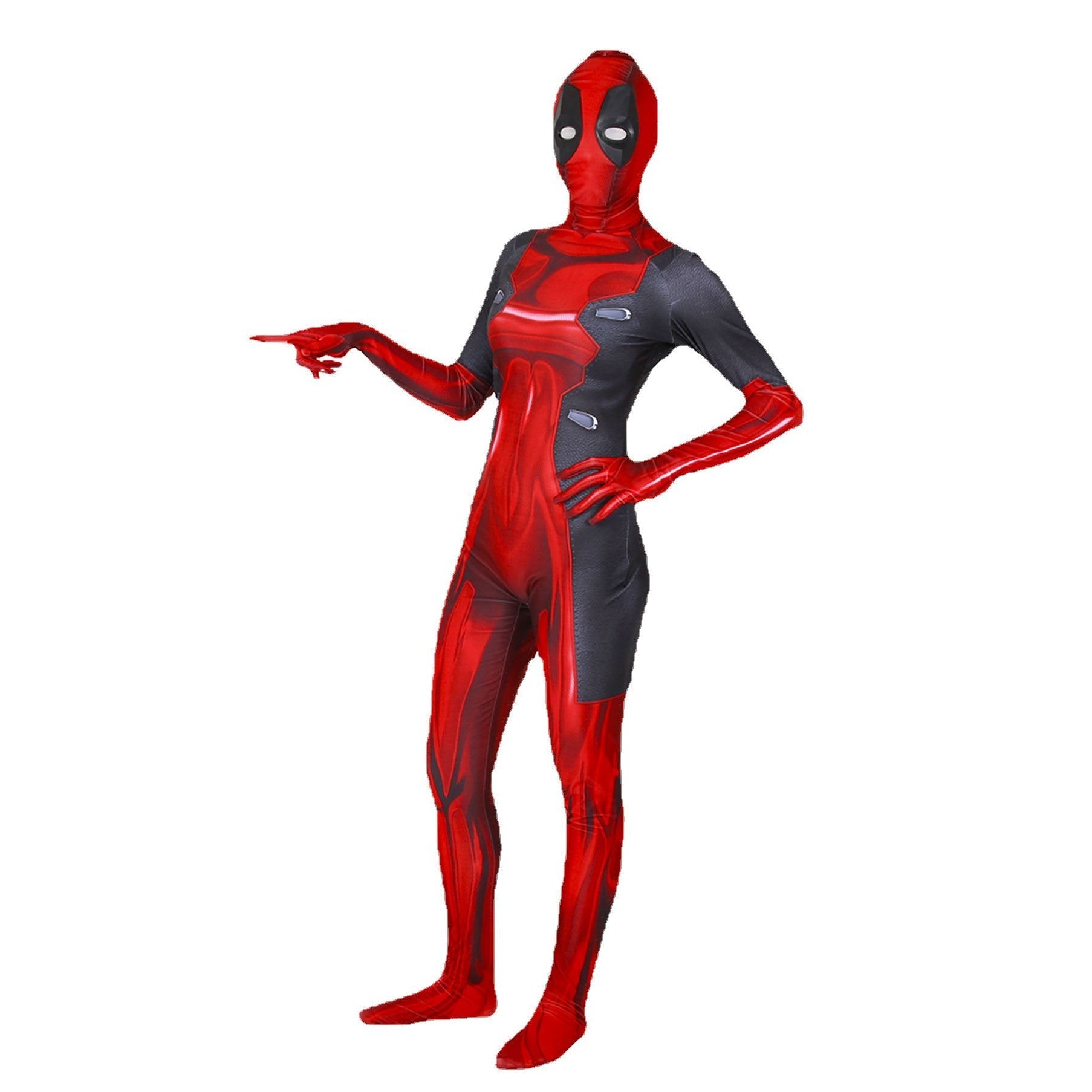 BuyLady and Men Kids Deadpool 3 Bodysuit Costume 2024 Deadpool Wolverine Red With Mask Now Cheaper With 3 - 5 Days Ship - PajamasBuy