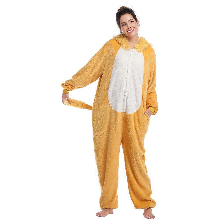 BuyLion Animal Kigurumi Onesies For Adult Costume Pajamas Now Cheaper With 3 - 5 Days Ship - PajamasBuy