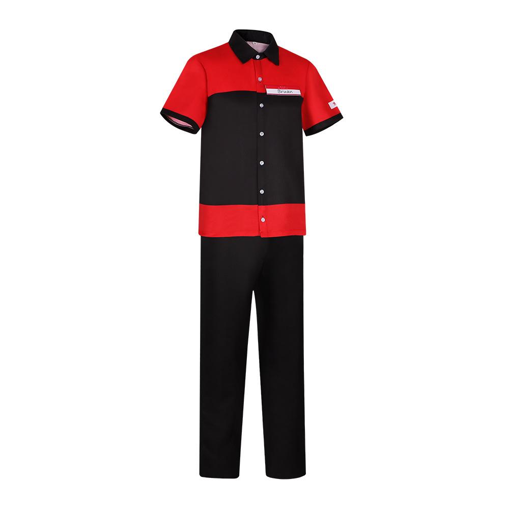 BuyManny's Burger Shop Clerk Cosplay Costume Bryan Tyler Employee Uniform Now Cheaper With 3 - 5 Days Ship - PajamasBuy