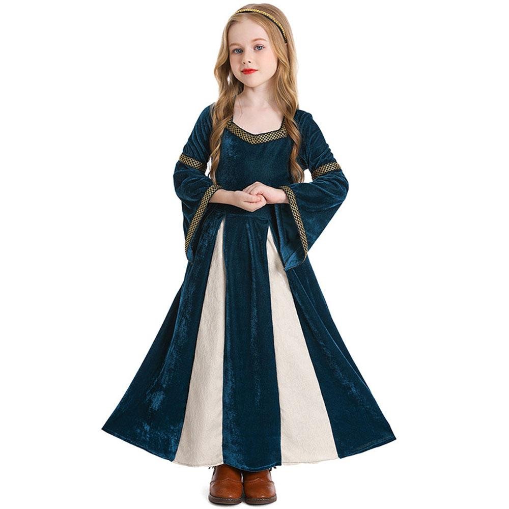 Buymedieval fancy dress Costume Girls Children long dress with trumpet sleeves Now Cheaper With 3 - 5 Days Ship - PajamasBuy