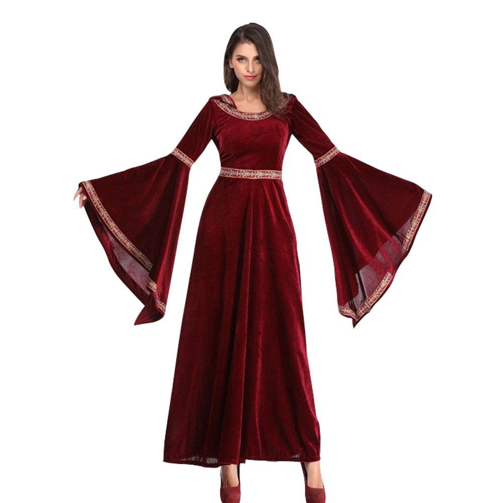 BuyMedieval Halloween costume Victorian dress Renaissance burgundy dress Now Cheaper With 3 - 5 Days Ship - PajamasBuy