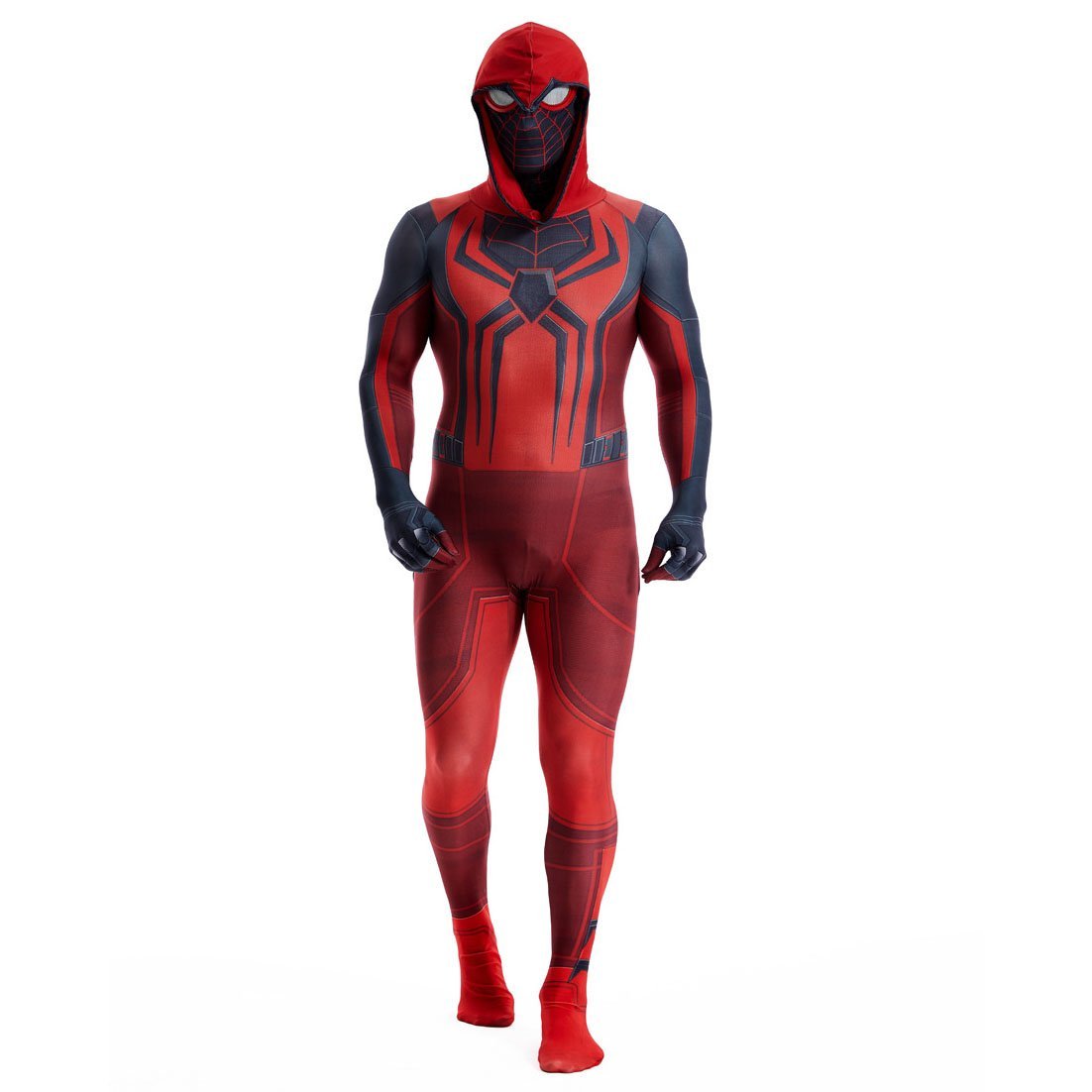 BuyMiles Morales Crimson Cowl Spider Man Costume Red Cape Halloween Cosplay for Kids and Adults Now Cheaper With 3 - 5 Days Ship - PajamasBuy