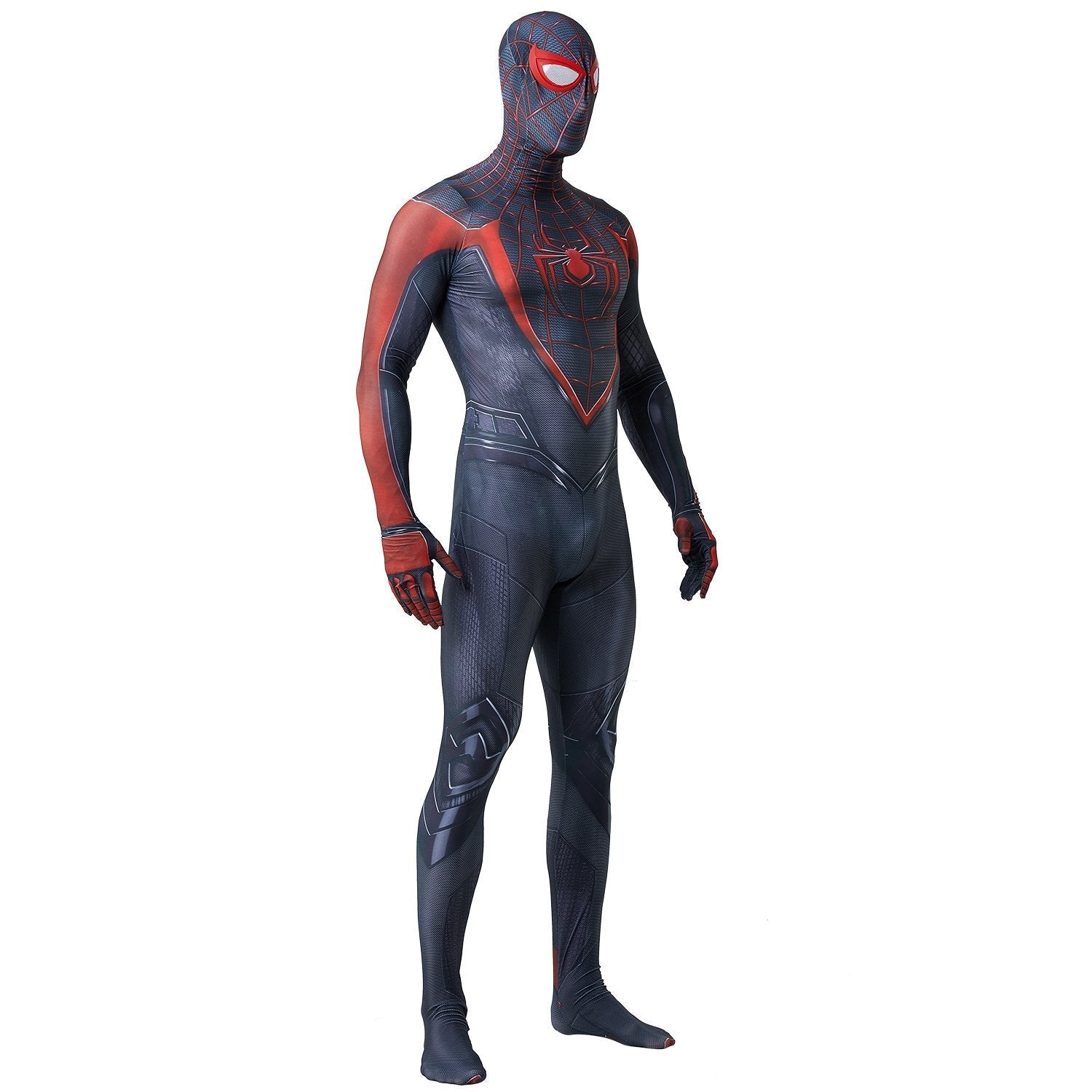 BuyMiles Morales Spider - Man 2 Black Cosplay Jumpsuit for Adults and Kids Now Cheaper With 3 - 5 Days Ship - PajamasBuy