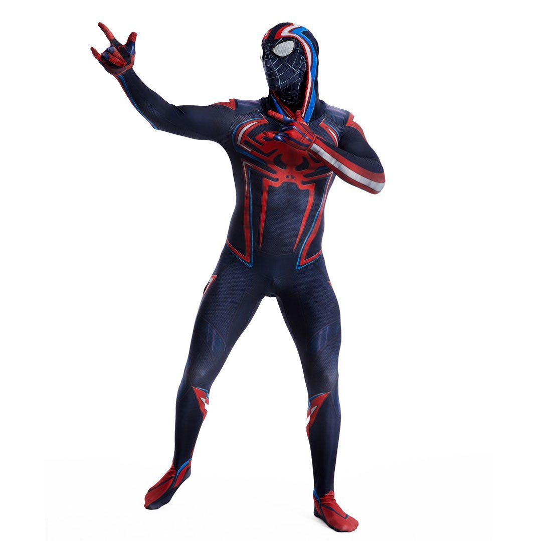 BuyMiles Morales Spider Man 2099 Costume Ultimate Cosplay PS5 Jumpsuit for Kids and Adults Now Cheaper With 3 - 5 Days Ship - PajamasBuy