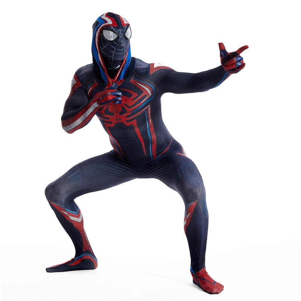 BuyMiles Morales Spider Man 2099 Costume Ultimate Cosplay PS5 Jumpsuit for Kids and Adults Now Cheaper With 3 - 5 Days Ship - PajamasBuy