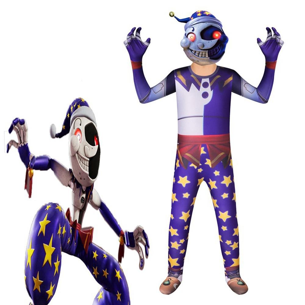 BuyMoondrop Sundrop FNFA Cosplay Costume Outfit Sun Moon Clown Costume Halloween for Kids Now Cheaper With 3 - 5 Days Ship - PajamasBuy