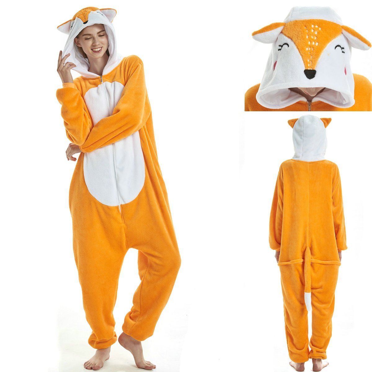 BuyNew Fox Kigurumi Onesies Pajamas For Adult Costumes Now Cheaper With 3 - 5 Days Ship - PajamasBuy