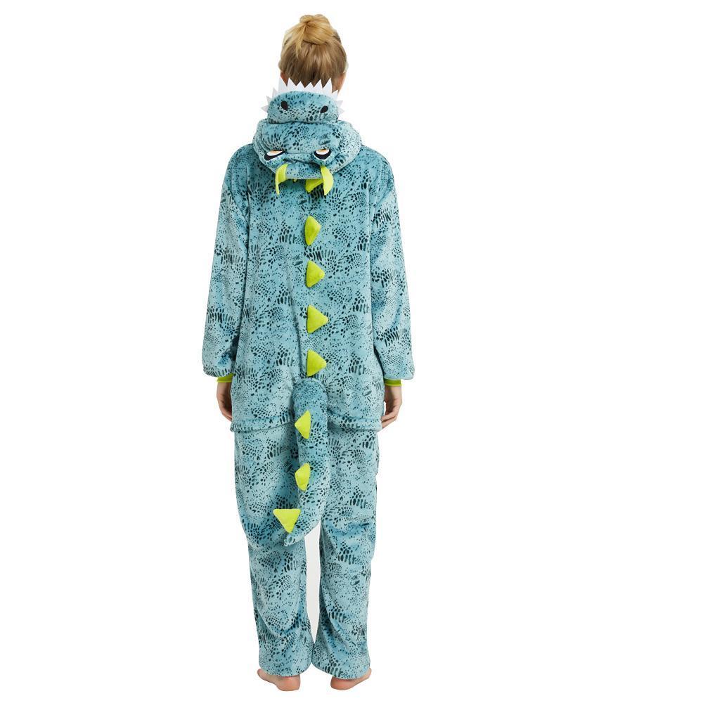 BuyOnesie Kigurumi Pajamas Print Frog Adult's Flannel blue Frog Winter Sleepwear Animal Costume Now Cheaper With 3 - 5 Days Ship - PajamasBuy