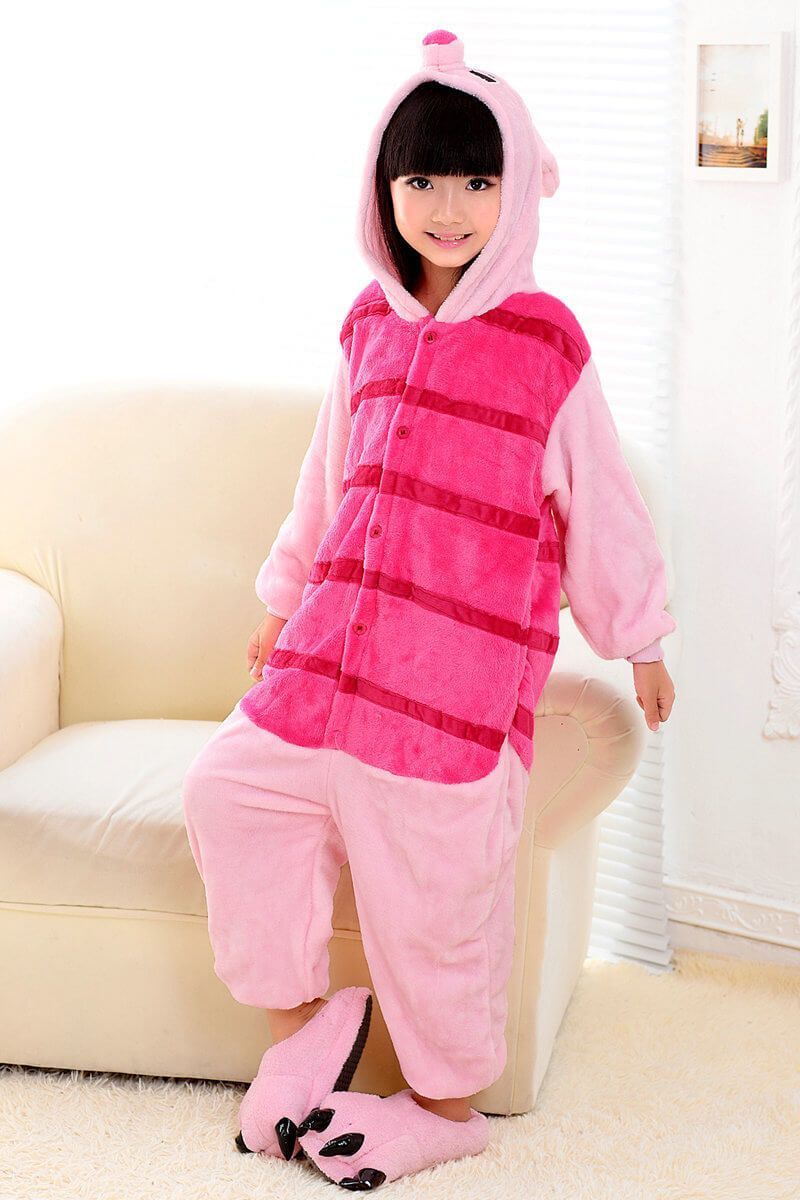 BuyPiglet Pink Pig Kids Onesies Hoodie Pajamas Kigurumi Costume Now Cheaper With 3 - 5 Days Ship - PajamasBuy