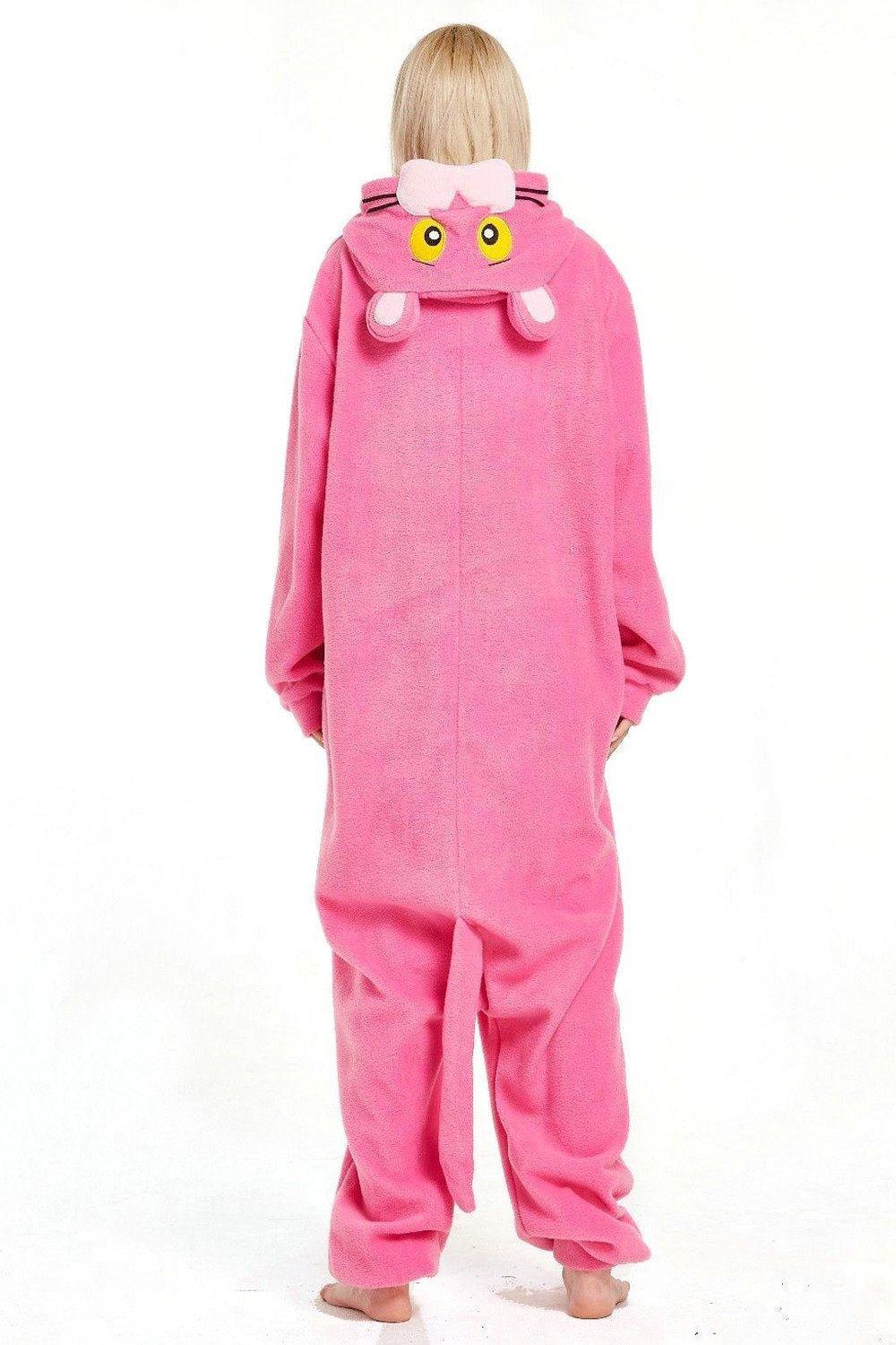 Pink Panther Onesie Kigurumi Animal Hoodie Costume Pajamas - Pajamasbuy