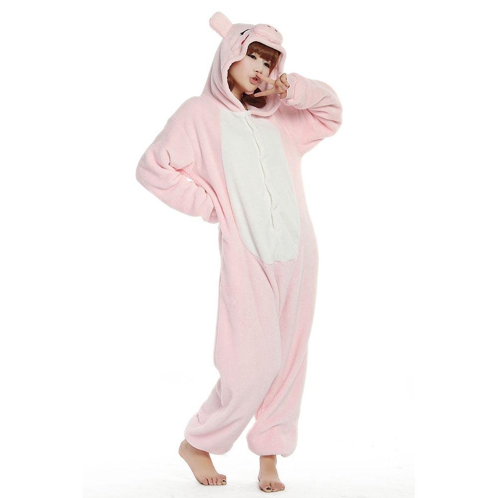 BuyPink Pig Onesies Hoodie Pajamas Animal Costume Kigurumi Now Cheaper With 3 - 5 Days Ship - PajamasBuy