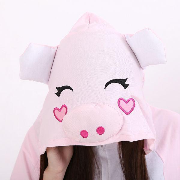 Pink Pig Pajamas Animal Onesie Costume Kigurumi Short Sleeve - Pajamasbuy