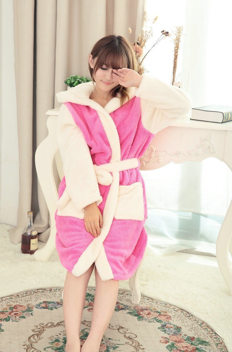 BuyPink Stitch Winter Robe Couple Sleepwear Kigurumi Pajamas Now Cheaper With 3 - 5 Days Ship - PajamasBuy