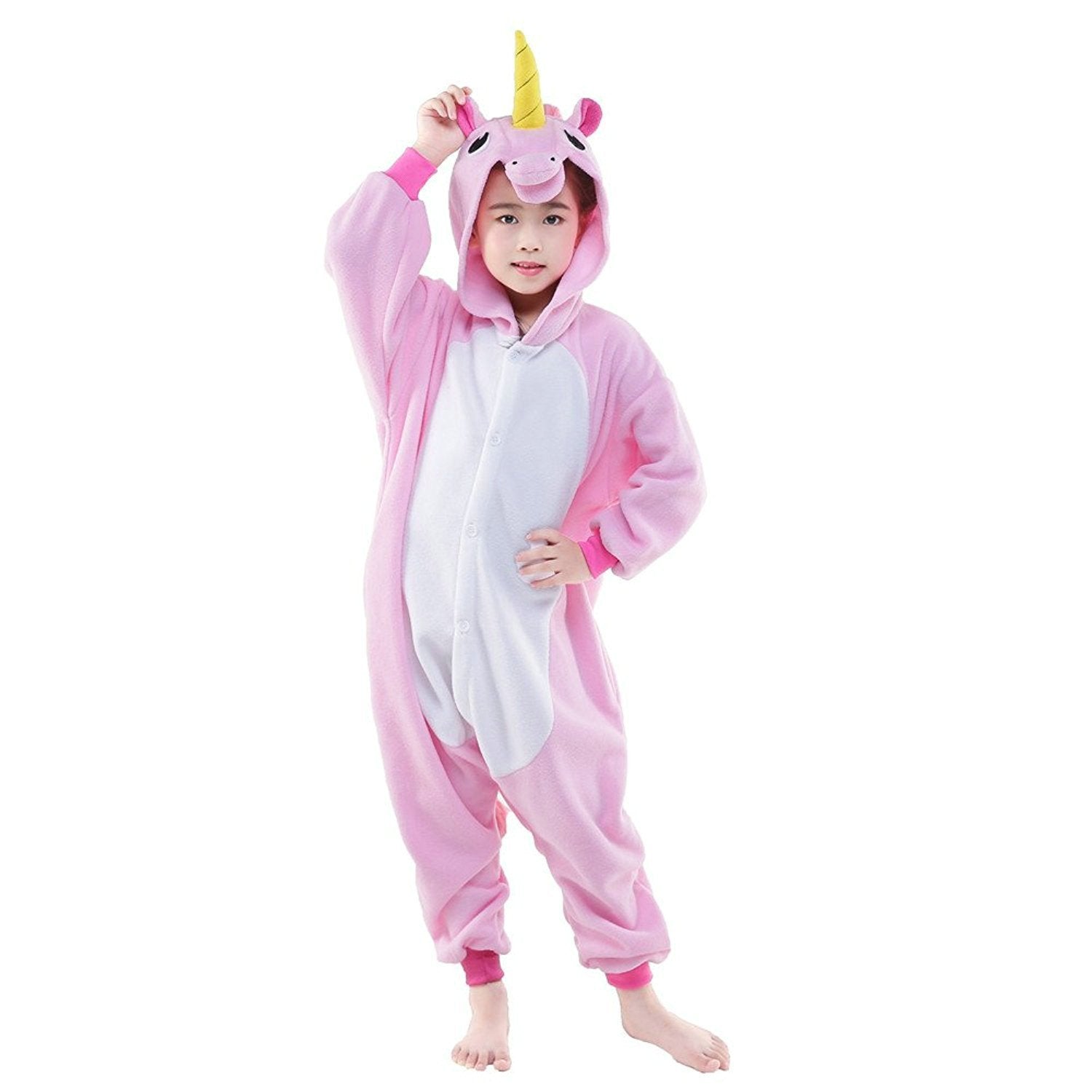 BuyPink Unicorn Kids kigrumi Onesie Animal Costume Pajamas Now Cheaper With 3 - 5 Days Ship - PajamasBuy