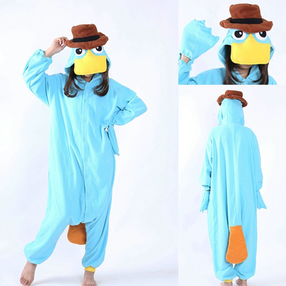 BuyPlatypus Cartoon Animal Onesies Hoodie Kigurumi Pajamas Now Cheaper With 3 - 5 Days Ship - PajamasBuy