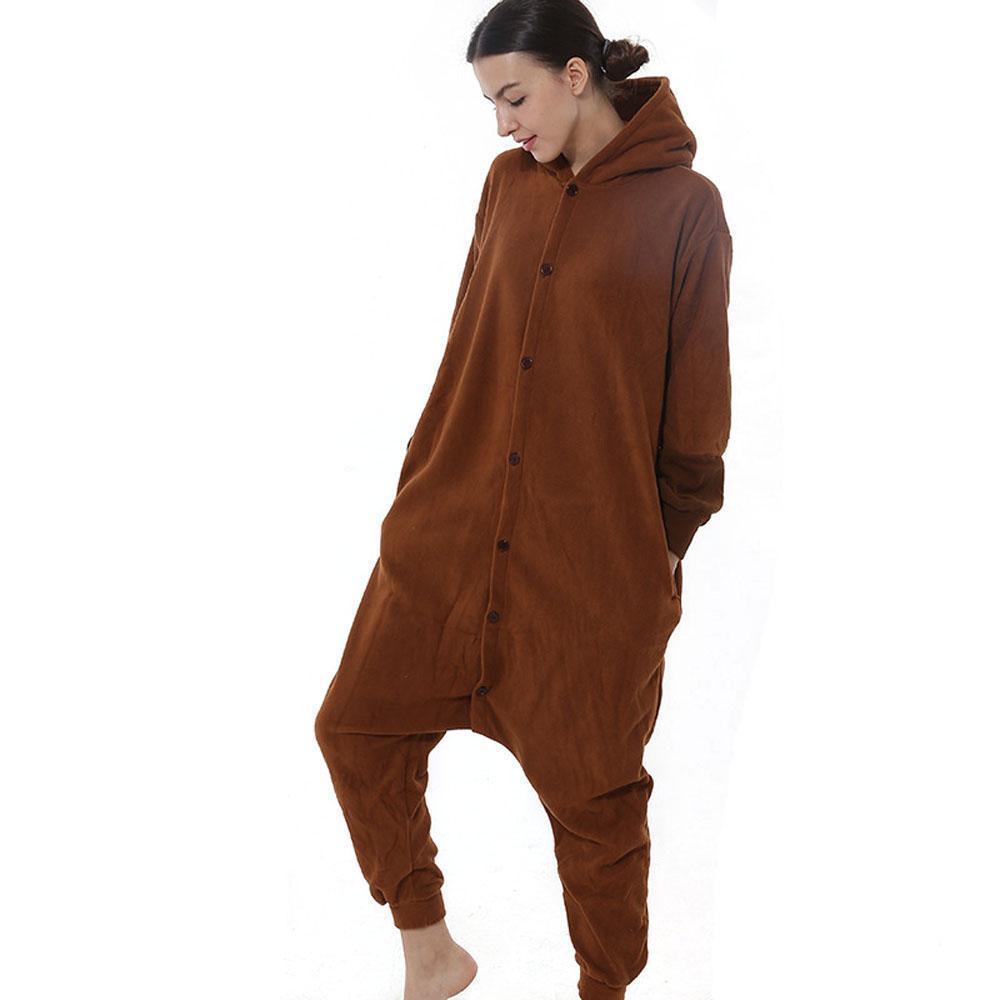 Pokemon Original Eevee Kigurumi Onesie Hoodie Costume Pajamas Brown Pajamas - Pajamasbuy