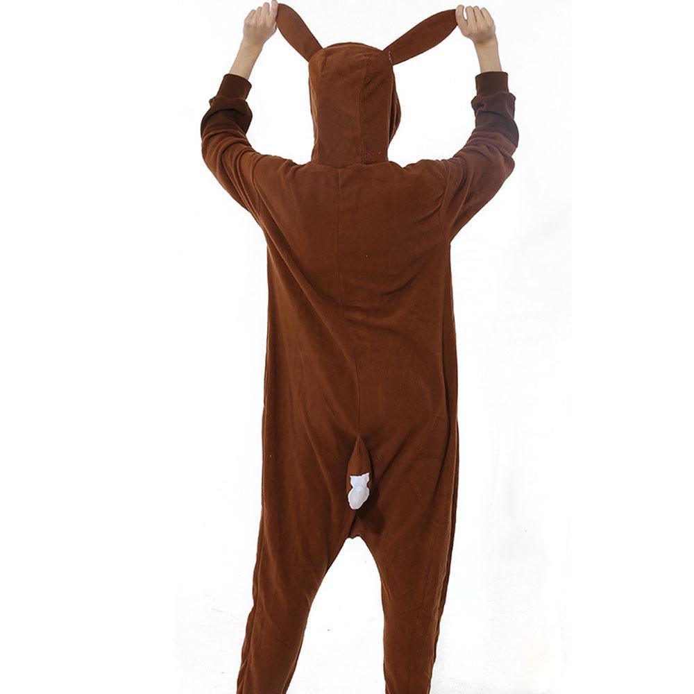 Pokemon Original Eevee Kigurumi Onesie Hoodie Costume Pajamas Brown Pajamas - Pajamasbuy