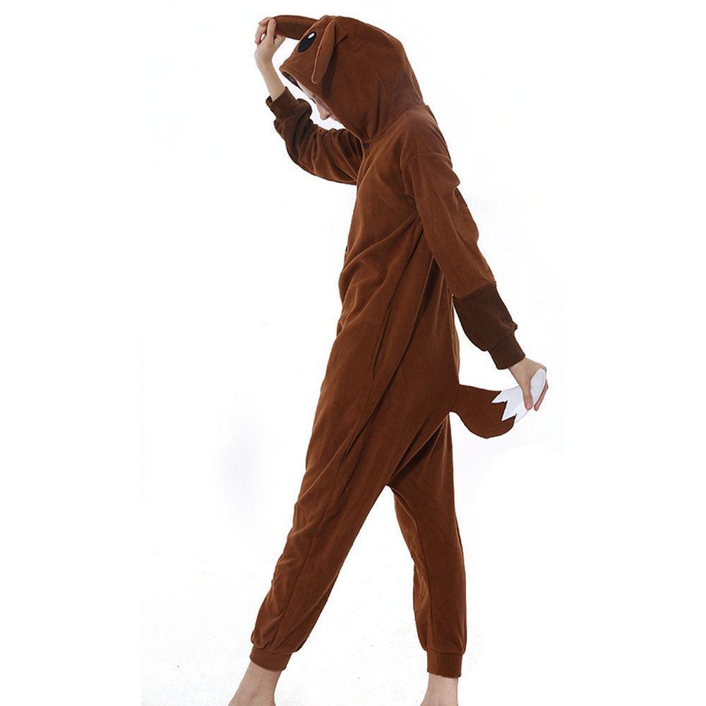 Pokemon Original Eevee Kigurumi Onesie Hoodie Costume Pajamas Brown Pajamas - Pajamasbuy