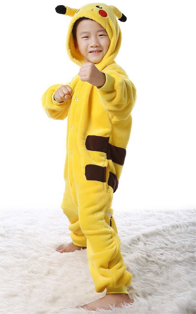 BuyPokemon Pikachu Kigurumionesies for Kids Animal Pajamas Costumes Now Cheaper With 3 - 5 Days Ship - PajamasBuy