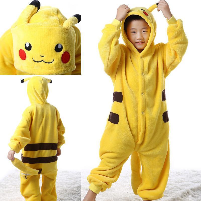 BuyPokemon Pikachu Kigurumionesies for Kids Animal Pajamas Costumes Now Cheaper With 3 - 5 Days Ship - PajamasBuy