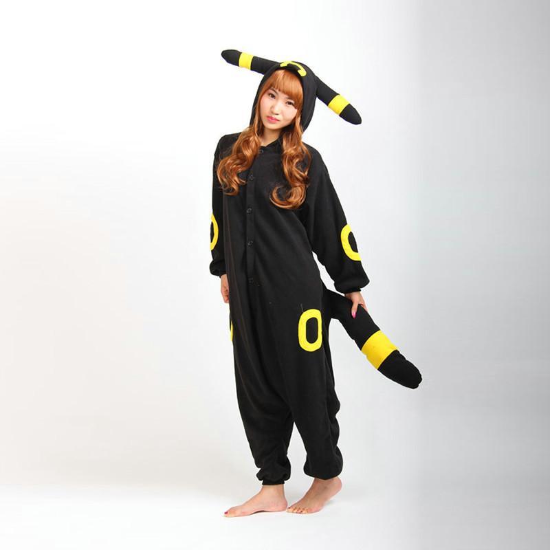 BuyPokemon Umbreon Kigurumi Onesie Hoodie Costume Pajamas Now Cheaper With 3 - 5 Days Ship - PajamasBuy