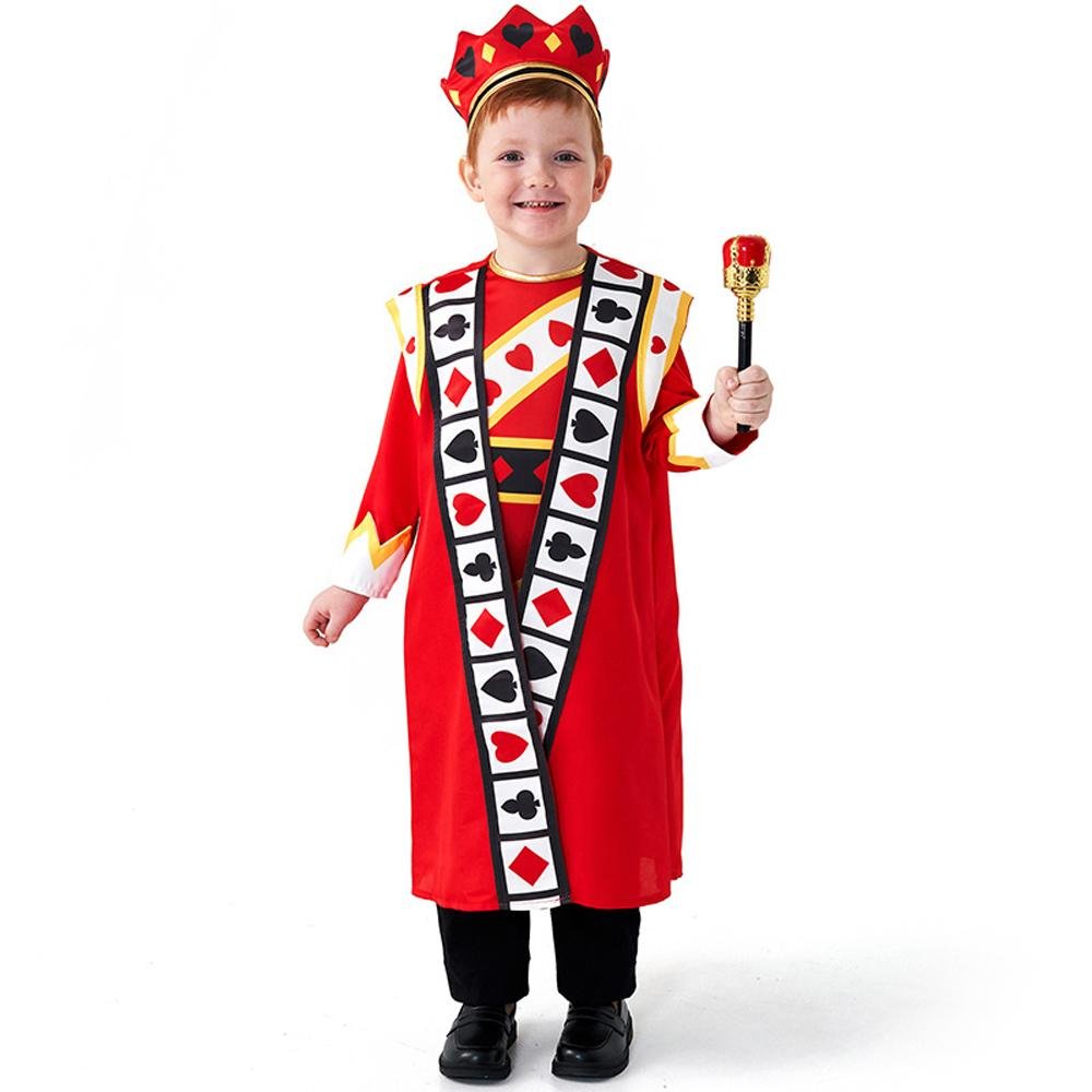 BuyPoker Kingdom Red King Children Halloween carnival costume for kids Now Cheaper With 3 - 5 Days Ship - PajamasBuy