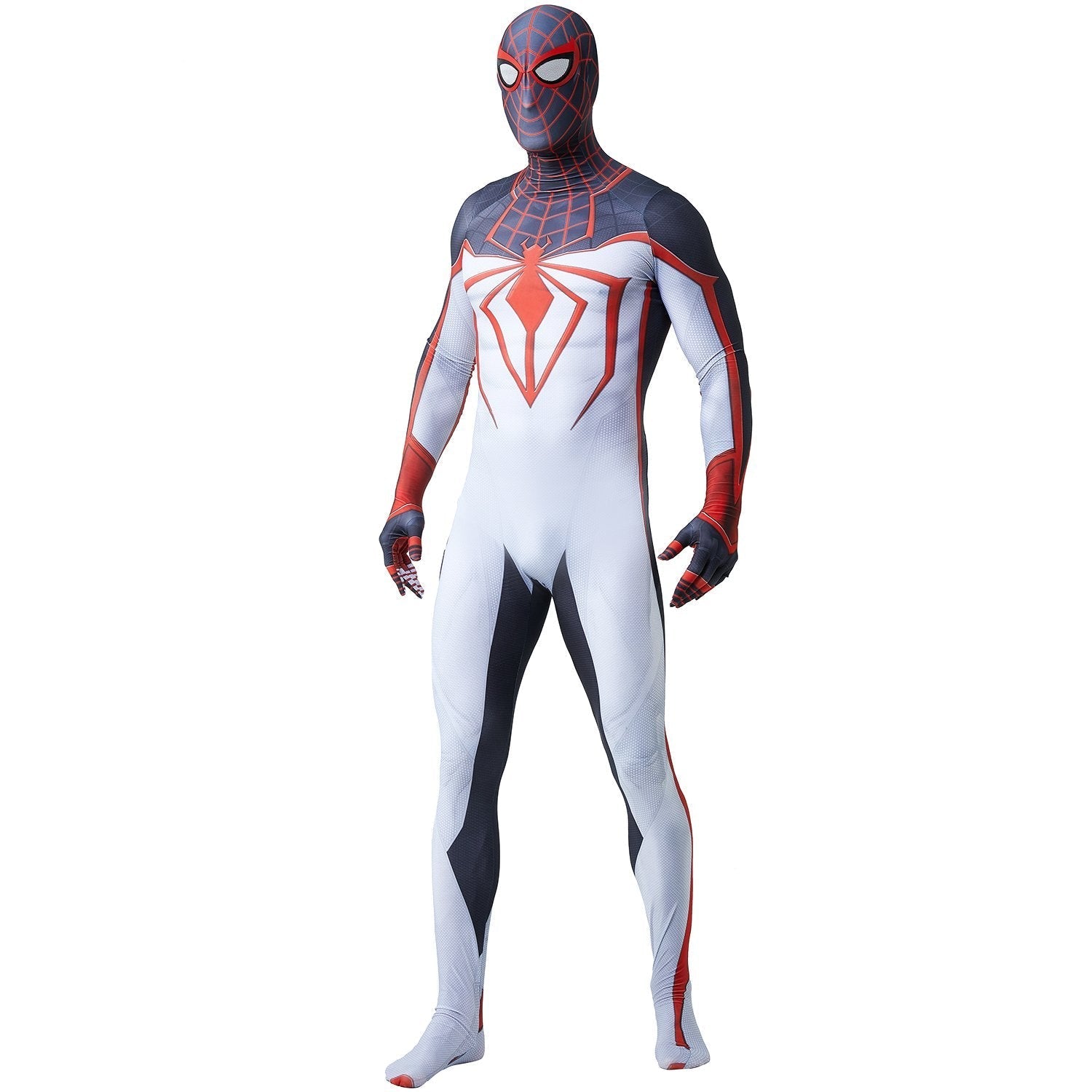 BuyPS5 Miles Morales Spider - Man Tight Jumpsuit Costume for Adults and Kids Now Cheaper With 3 - 5 Days Ship - PajamasBuy