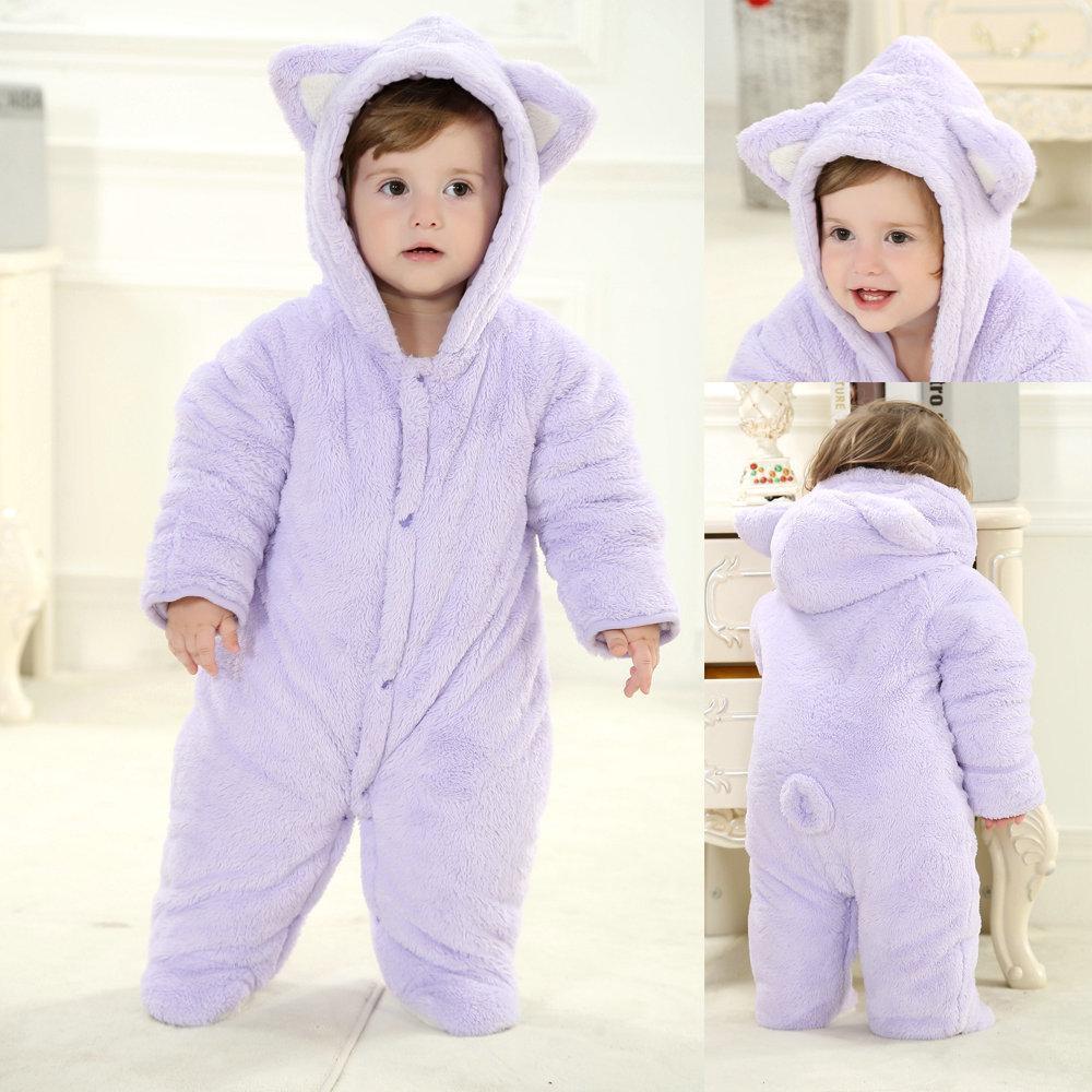 BuyPurple Cat Cute Baby Infant Toddler Animal Onesie Costume Now Cheaper With 3 - 5 Days Ship - PajamasBuy