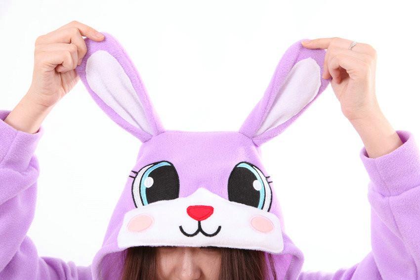 BuyRabbit Kigurumi Pajamas Animal Hoodie Bunny Easter Costume Onesies Now Cheaper With 3 - 5 Days Ship - PajamasBuy