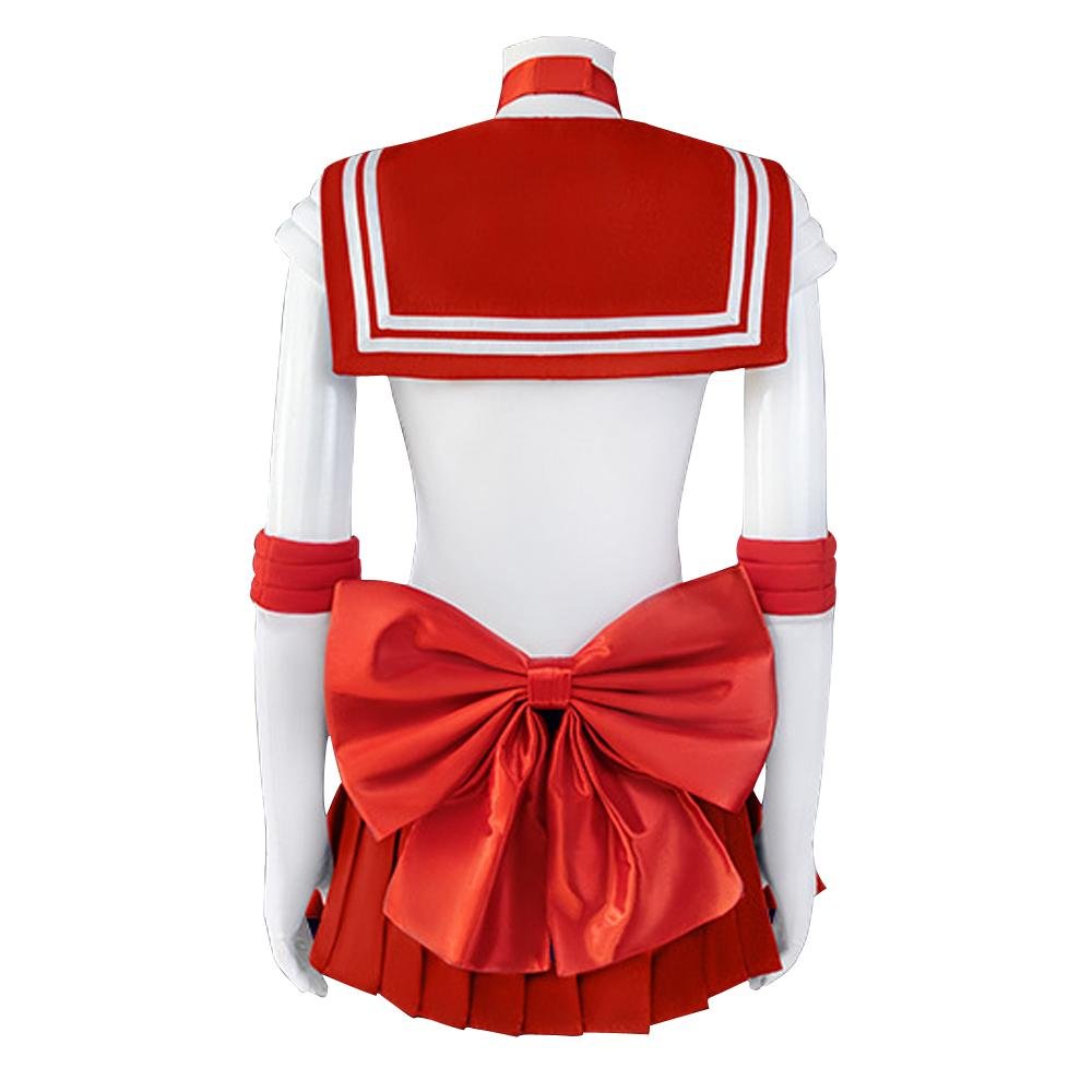 BuySailor Moon Hino Rei Sailor Mars Cosplay Costume Red Uniform Dress Outfits Halloween Now Cheaper With 3 - 5 Days Ship - PajamasBuy